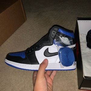 Sz 9.5-Jordan 1 Royal Toe UA